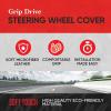 imageMotor Trend GripDrive Carbon Fiber Steering Wheel Cover NonSlip Sporty Racing Faux Leather Ergonomic Comfortable Handle Steering Wheel Cover for Cars Trucks Vans SUV  Fits Standard 15 Inch  BlackGray GripDrive