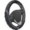 imageMotor Trend GripDrive Carbon Fiber Steering Wheel Cover NonSlip Sporty Racing Faux Leather Ergonomic Comfortable Handle Steering Wheel Cover for Cars Trucks Vans SUV  Fits Standard 15 Inch  BlackGray UltraSport