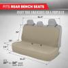 imageBDK AquaShield Rear Bench Car Seat Cover Waterproof Neoprene Back Seat Cover for Trucks Van SUV Ideal Car Seat Protector for Kids ampamp Dogs Automotive Car Accessories GrayTan Beige