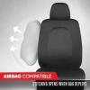imageMotor Trend Black Cloth Car Seat Covers for Front Seats  Premium Automotive Bucket Seat Covers Made for Vehicles with Removable Headrests Interior Covers for Car Truck Van SUV Seat ProtectorBlack  Gray