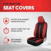 imageMotor Trend Black Cloth Car Seat Covers for Front Seats  Premium Automotive Bucket Seat Covers Made for Vehicles with Removable Headrests Interior Covers for Car Truck Van SUV Seat ProtectorRed Front Seats