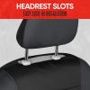 imageMotor Trend Black Cloth Car Seat Covers for Front Seats  Premium Automotive Bucket Seat Covers Made for Vehicles with Removable Headrests Interior Covers for Car Truck Van SUV Seat ProtectorGray Front Seats