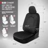 imageMotor Trend Black Cloth Car Seat Covers for Front Seats  Premium Automotive Bucket Seat Covers Made for Vehicles with Removable Headrests Interior Covers for Car Truck Van SUV Seat ProtectorBlack  Gray