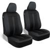 imageMotor Trend Black Cloth Car Seat Covers for Front Seats  Premium Automotive Bucket Seat Covers Made for Vehicles with Removable Headrests Interior Covers for Car Truck Van SUV Seat ProtectorCharcoalGray Combo