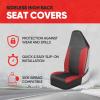 imageMotor Trend Mesh Red Car Seat Covers for Front Seats  Premium High Back Automotive Seat Covers Designed for Vehicles with Integrated Fixed Headrests Interior Seat Covers for Cars Trucks Vans SUVs