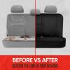 imageMotor Trend SpillGuard Neoprene Rear Seat Protector  Waterproof Bench Cover for Cars With Gray Stitching Padding for Kids ampamp DogsBack Seat  Black