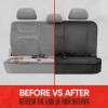 imageMotor Trend SpillGuard Neoprene Rear Seat Protector  Waterproof Bench Cover for Cars With Gray Stitching Padding for Kids ampamp DogsGray Stitching