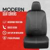 imageMotor Trend SpillGuard Waterproof Seat Covers for Front Seats Gray Stitching  Durable Neoprene Car Seat Protectors Easy to Install Interior Covers for Auto Truck Van SUVGray Stitching