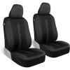 imageMotor Trend Black Cloth Car Seat Covers for Front Seats  Premium Automotive Bucket Seat Covers Made for Vehicles with Removable Headrests Interior Covers for Car Truck Van SUV Seat ProtectorGray Front Seats