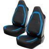 imageMotor Trend Blue Faux Leather Car Seat Covers for Front Seats  Premium High Back Automotive Seat Covers Made for Vehicles with Integrated Fixed Headrests Fits Most Car Truck SUV