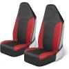 imageMotor Trend Mesh Red Car Seat Covers for Front Seats  Premium High Back Automotive Seat Covers Designed for Vehicles with Integrated Fixed Headrests Interior Seat Covers for Cars Trucks Vans SUVs