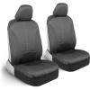 imageMotor Trend SpillGuard Waterproof Seat Covers for Front Seats Gray Stitching  Durable Neoprene Car Seat Protectors Easy to Install Interior Covers for Auto Truck Van SUVGray Stitching