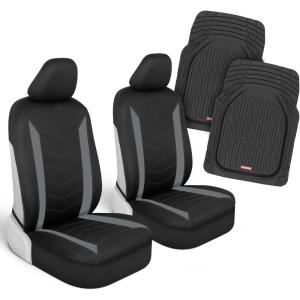 imageBDK AquaShield Rear Bench Car Seat Cover Waterproof Neoprene Back Seat Cover for Trucks Van SUV Ideal Car Seat Protector for Kids ampamp Dogs Automotive Car Accessories GrayGray Front Seats  Mats