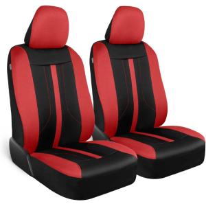 imageMotor Trend Black Cloth Car Seat Covers for Front Seats  Premium Automotive Bucket Seat Covers Made for Vehicles with Removable Headrests Interior Covers for Car Truck Van SUV Seat ProtectorRed Front Seats