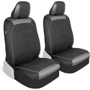 imageMotor Trend Black Cloth Car Seat Covers for Front Seats  Premium Automotive Bucket Seat Covers Made for Vehicles with Removable Headrests Interior Covers for Car Truck Van SUV Seat ProtectorBlack Front Seats