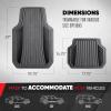 imageMotor Trend ChromeTech Car Floor Mats Full Set  Durable Rubber Floor Mats for Cars with Two Tone Accent All Weather Interior Protection for Front and Rear with NonSlip Backing Silver ChromeGray  Black