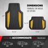 imageMotor Trend ChromeTech Car Floor Mats Full Set  Durable Rubber Floor Mats for Cars with Two Tone Accent All Weather Interior Protection for Front and Rear with NonSlip Backing Silver ChromeBlack  Gold