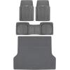 imageMotor Trend FlexTough Black Floor Mats for Cars ampamp Cargo Mat Full Set  All Weather Front ampamp Rear Rubber Automotive Floor Mats ampamp Cargo Liner for SUV Car ampamp Van  Interior Trunk Mat ampamp Floors CoverGray