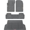 imageMotor Trend FlexTough Heavy Duty Black Rubber Car Floor Mats All Weather ampamp Cargo Liner for SUV Full Set  Universal Trim to Fit Automotive Floor Mat ampamp Trunk Mats for Cars Interior AccessoriesGray