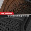 imageMotor Trend FlexTough Performance All Weather Rubber Car Floor Mats  3 Piece Floor Mats Automotive Liners for Cars Truck SUV HeavyDuty Waterproof BeigeSolid Black