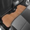 imageMotor Trend FlexTough Performance All Weather Rubber Car Floor Mats  3 Piece Floor Mats Automotive Liners for Cars Truck SUV HeavyDuty Waterproof BeigeBeige