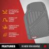 imageMotor Trend FlexTough Performance All Weather Rubber Car Mats with Cargo Liner  Full Set Front ampamp Rear Floor Mats for Cars Truck SUV Automotive Floor Mats BlackGray