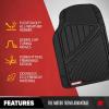 imageMotor Trend FlexTough Performance All Weather Rubber Car Mats with Cargo Liner  Full Set Front ampamp Rear Floor Mats for Cars Truck SUV Automotive Floor Mats BlackBlack