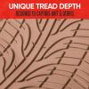 imageMotor Trend Grand Prix Tire Tread Rubber Car Floor Mats for Autos SUV Truck ampamp Van  AllWeather Waterproof Protection Front ampamp Rear Seat Liners Trim to Fit Most VehiclesBeigeBeige
