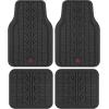 imageMotor Trend Grand Prix Tire Tread Rubber Car Floor Mats for Autos SUV Truck ampamp Van  AllWeather Waterproof Protection Front ampamp Rear Seat Liners Trim to Fit Most VehiclesBeigeBlack