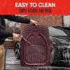 imageMotor Trend MT921BK FlexTough Tortoise  Heavy Duty Rubber Floor Mats for Car SUV Van ampamp Truck  All Weather Protection  Deep Dish BlackBurgundy