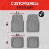 imageMotor Trend MT921BK FlexTough Tortoise  Heavy Duty Rubber Floor Mats for Car SUV Van ampamp Truck  All Weather Protection  Deep Dish BlackGray