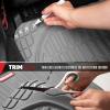 imageMotor Trend Premium FlexTough Deep Dish Rear Rubber Floor Mat Liners Heavy Duty AllWeather Universal Fit TrimToFit Floor Mats for Cars Sedans Trucks SUVs Durable ampamp Easy To Clean Car Mats  BlackGray