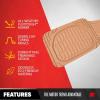 imageMotor Trend Premium FlexTough Deep Dish Rear Rubber Floor Mat Liners Heavy Duty AllWeather Universal Fit TrimToFit Floor Mats for Cars Sedans Trucks SUVs Durable ampamp Easy To Clean Car Mats  BlackBeige