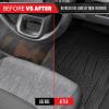 imageMotor Trend WingRunner Rubber Rear Floor Mats Liners for 2nd or 3rd Row Back Row 1Piece Heavy Duty All Weather Protection Universal Fit Designed to Fit Trucks Cars Sedans SUVs Easy to Clean  Black