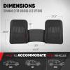 imageMotor Trend WingRunner Rubber Rear Floor Mats Liners for 2nd or 3rd Row Back Row 1Piece Heavy Duty All Weather Protection Universal Fit Designed to Fit Trucks Cars Sedans SUVs Easy to Clean  Black