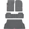 imageMotor Trend FlexTough Heavy Duty Black Rubber Car Floor Mats All Weather ampamp Cargo Liner for SUV Full Set  Universal Trim to Fit Automotive Floor Mat ampamp Trunk Mats for Cars Interior AccessoriesGray