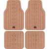 imageMotor Trend Grand Prix Tire Tread Rubber Car Floor Mats for Autos SUV Truck ampamp Van  AllWeather Waterproof Protection Front ampamp Rear Seat Liners Trim to Fit Most VehiclesBeigeBeige
