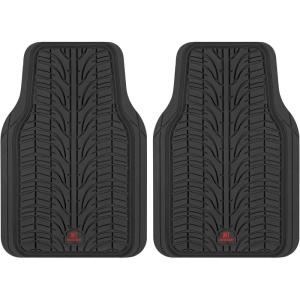imageMotor Trend Grand Prix Tire Tread Rubber Car Floor Mats for Autos SUV Truck ampamp Van  AllWeather Waterproof Protection Front ampamp Rear Seat Liners Trim to Fit Most VehiclesBeigeBlack