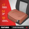 imageMotor Trend Faux Leather Front Seat Cover for Cars  1 Burgundy Front Car Seat Covers for SUV amp Truck with Storage Pockets  Automotive Car Seats Cover Protector  for Bottom Cushion Coverage OnlyBrown