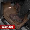 imageMotor Trend FlexTough Defender Floor Mats for Cars amp TrunkShield Trunk Mat Set NextGen Deep Dish Heavy Duty Car All Weather Rubber Set Auto Truck Van SUV B09VYBHPDKBrown