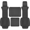 imageMotor Trend LuxeFit Black Faux Leather Rear Bench  Premium Automotive Back Seat Cover for Cars Padded Cushion with Pockets Adjustable Interior Car Seat Protector