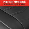 imageMotor Trend LuxeFit Black Faux Leather Rear Bench  Premium Automotive Back Seat Cover for Cars Padded Cushion with Pockets Adjustable Interior Car Seat Protector