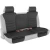 imageMotor Trend LuxeFit Black Faux Leather Rear Bench  Premium Automotive Back Seat Cover for Cars Padded Cushion with Pockets Adjustable Interior Car Seat Protector