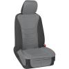 imageMotor Trend LuxeFit Gray Seat Cover for Cars Trucks Van SUV 1 Piece Premium Faux Leather Car Seat Cover Easy to Install Automotive Seat Cover with Storage Pockets Fits Most VehiclesSolid Gray