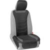 imageMotor Trend LuxeFit Gray Seat Cover for Cars Trucks Van SUV 1 Piece Premium Faux Leather Car Seat Cover Easy to Install Automotive Seat Cover with Storage Pockets Fits Most VehiclesBlackGray