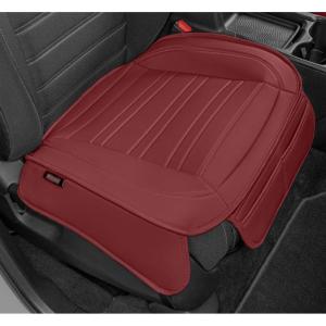 imageMotor Trend Faux Leather Front Seat Cover for Cars  1 Burgundy Front Car Seat Covers for SUV amp Truck with Storage Pockets  Automotive Car Seats Cover Protector  for Bottom Cushion Coverage OnlyBurgundy