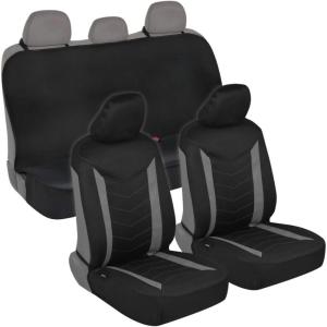 imageSuperior Protectorate  Neoprene Car Seat Covers  Black amp Gray Two Tone Chevron Stitched Premium Waterproof Automotive Seat Protectors MultiLayer Material for Interior Fit