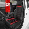 imageMotor Trend LuxeFit Red Seat Cover for Cars Trucks Van SUV 1 Piece Premium Faux Leather Car Seat Cover Easy to Install Automotive Seat Cover with Storage Pockets Fits Most Vehicles