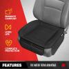 imageMotor Trend Rear Seat Cushion  Black Diamond Stitched Faux Leather Rear Seat Cover for Cars Trucks SUVs  Padded Waterproof NonSlip Back Seat Cover with Storage PocketsBlack Front Seats