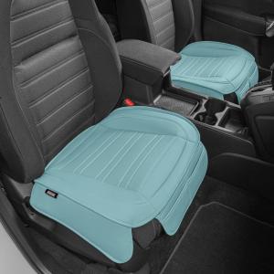 imageMotor Trend Rear Seat Cushion  Black Diamond Stitched Faux Leather Rear Seat Cover for Cars Trucks SUVs  Padded Waterproof NonSlip Back Seat Cover with Storage PocketsMint Front Seats